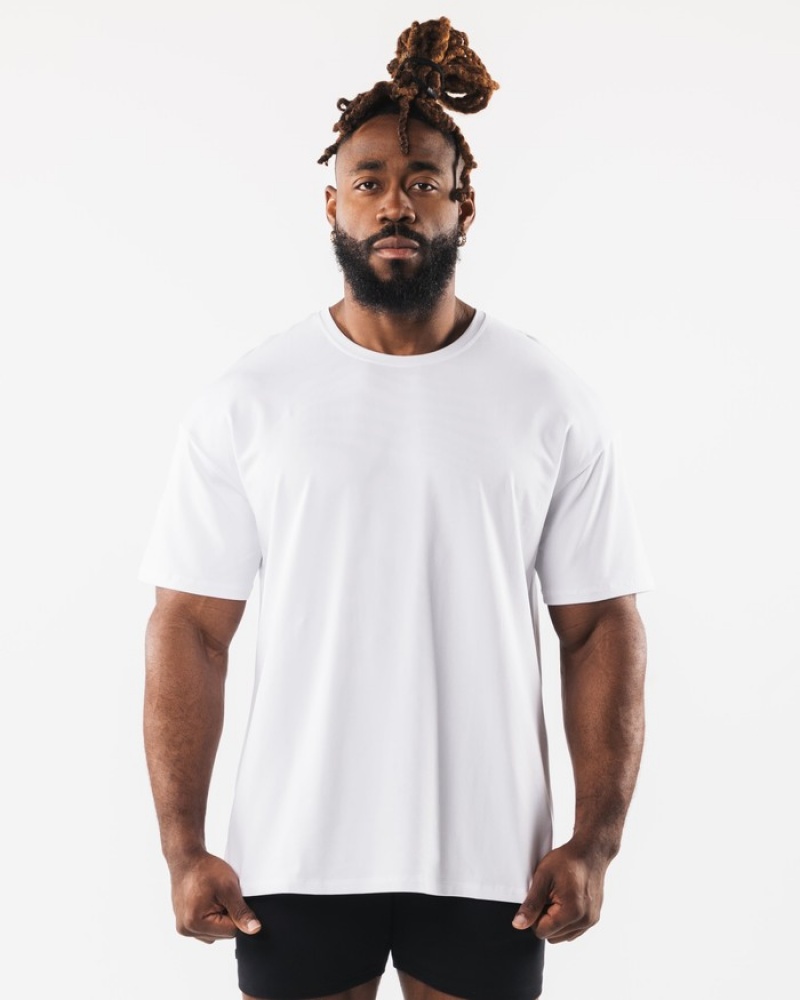 Alphalete Collegiate Uomo Camicie Bianche | 43MIRSEDY