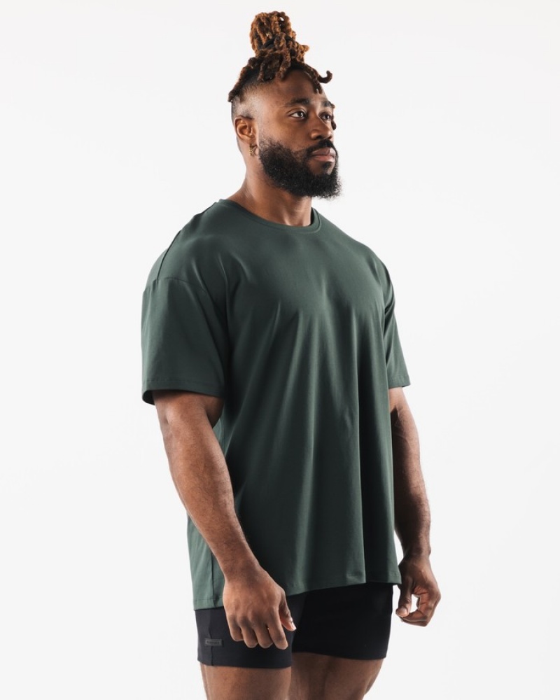 Alphalete Collegiate Uomo Camicie Verdi | 86IPLFEDC