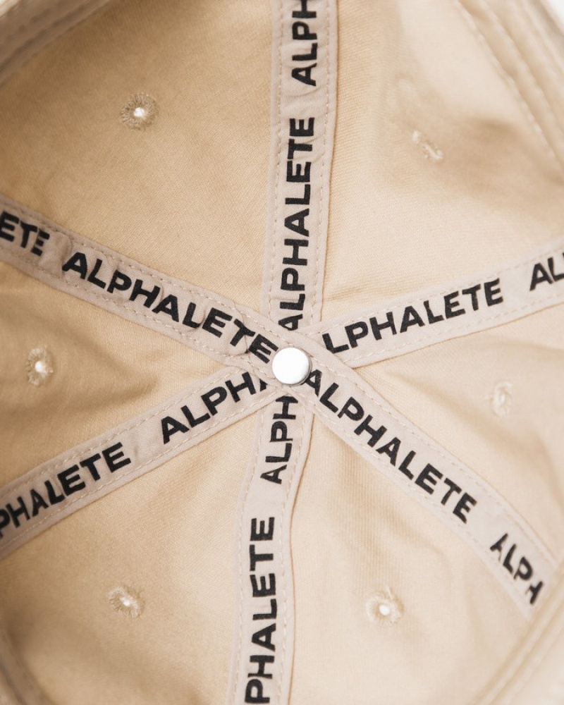 Alphalete Collegiate Vintage Uomo Cappellini Beige | 40OLGNQYM