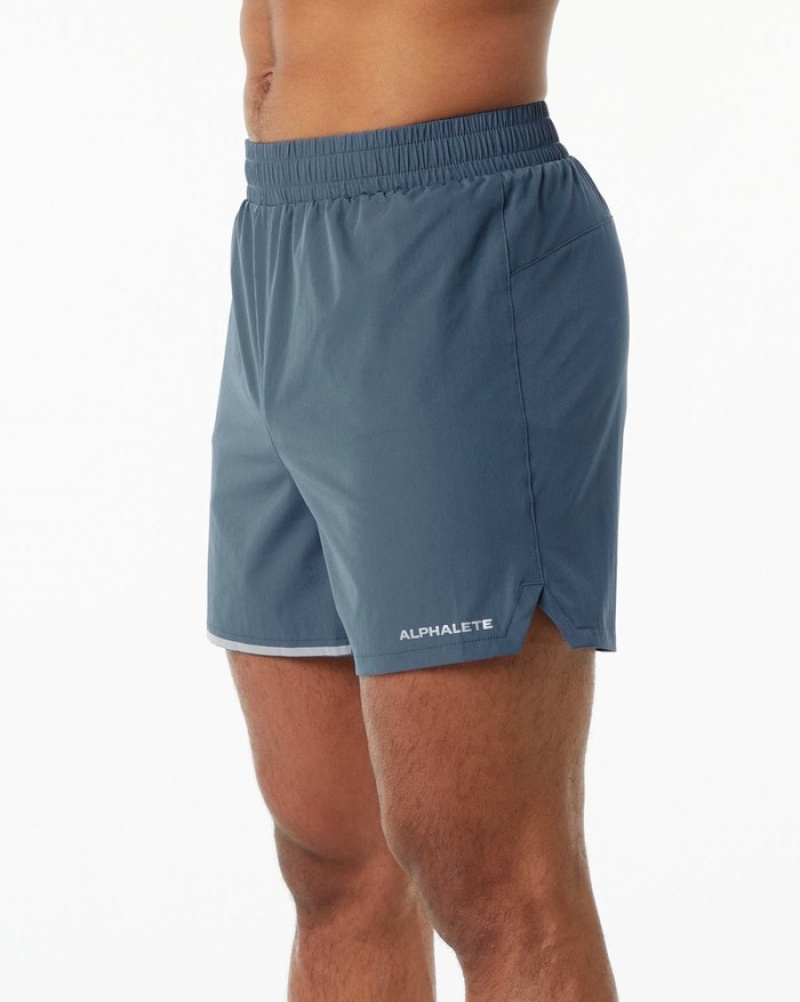Alphalete Core Stride 5” Uomo Pantaloncini Blu | 26TSWBJNK