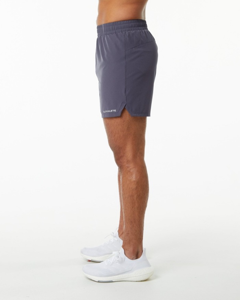 Alphalete Core Stride 5” Uomo Pantaloncini Viola | 56MESJZHB