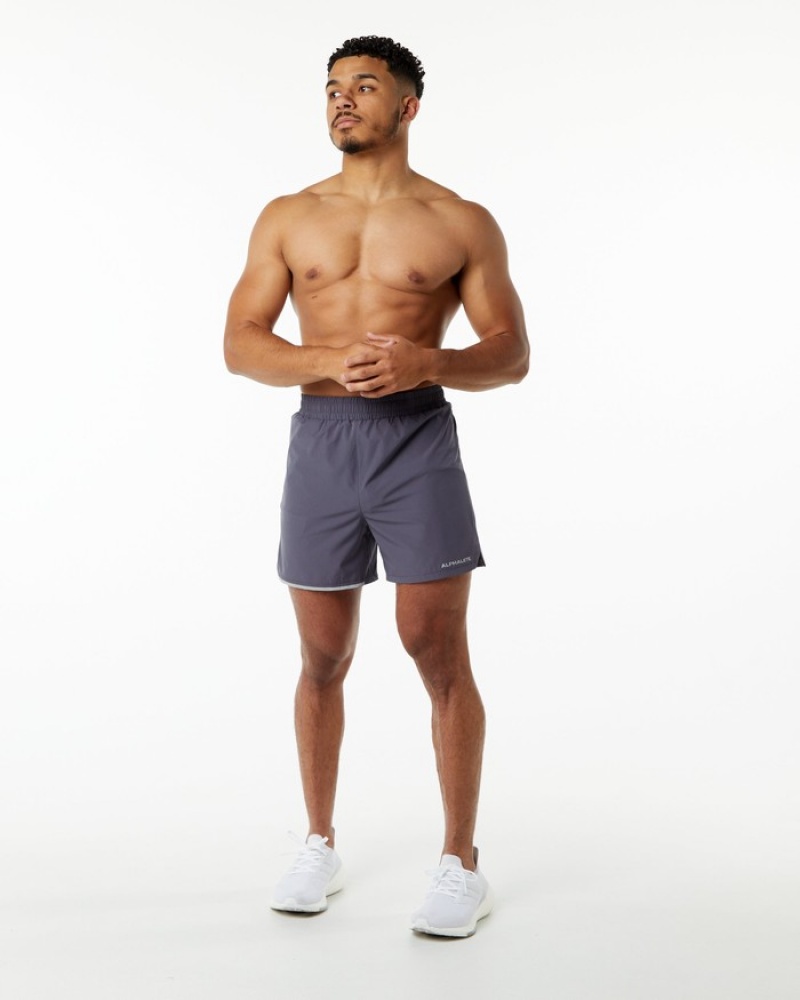 Alphalete Core Stride 5” Uomo Pantaloncini Viola | 56MESJZHB