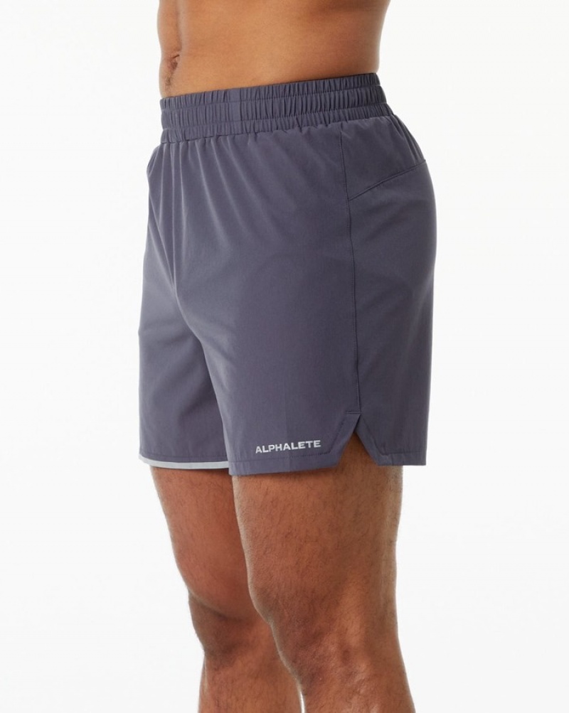 Alphalete Core Stride 5” Uomo Pantaloncini Viola | 56MESJZHB