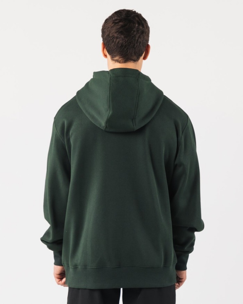 Alphalete Core Uomo Felpa Con Cappuccio Verdi | 75HPSDXMI