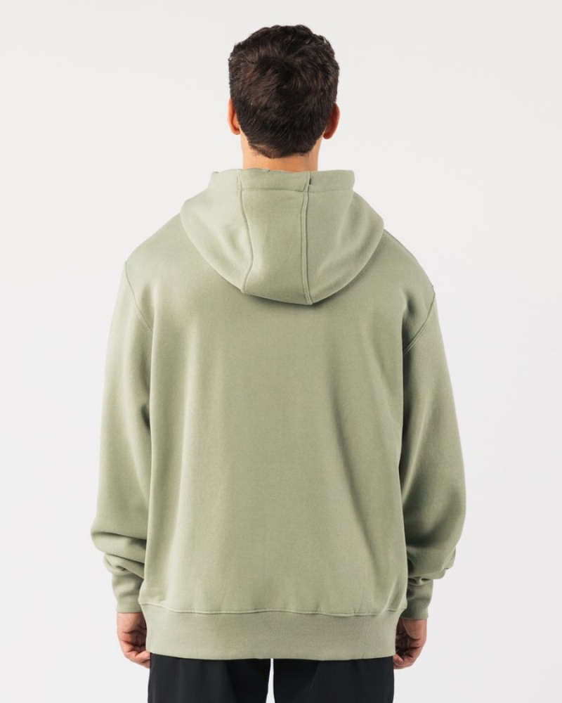 Alphalete Core Uomo Felpa Con Cappuccio Verde Oliva | 37FQARGDI