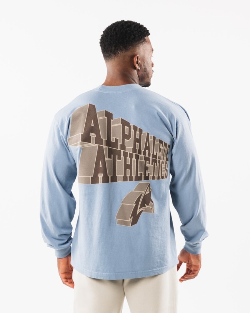Alphalete Dimensional Uomo Camicie Blu | 07NJMQDFI