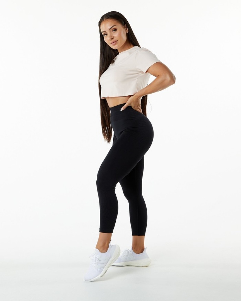 Alphalete Dynasty Crop Donna Camicie Rosa | 31GQIWUHE