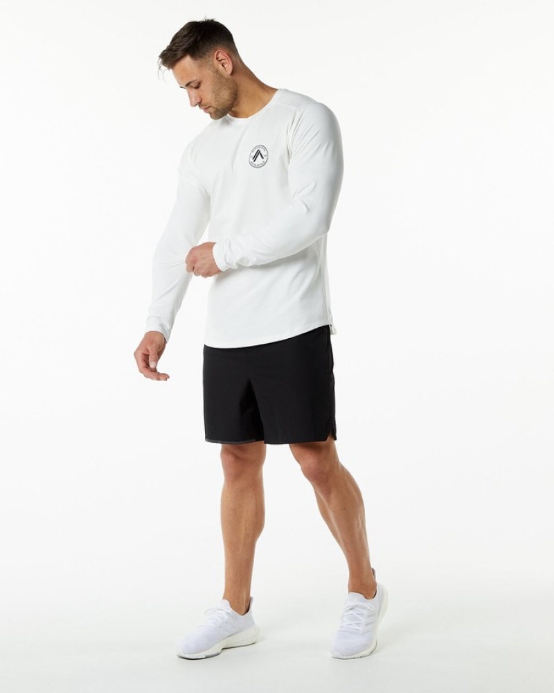 Alphalete Dynasty LS Uomo Camicie Bianche | 34VYCANHR