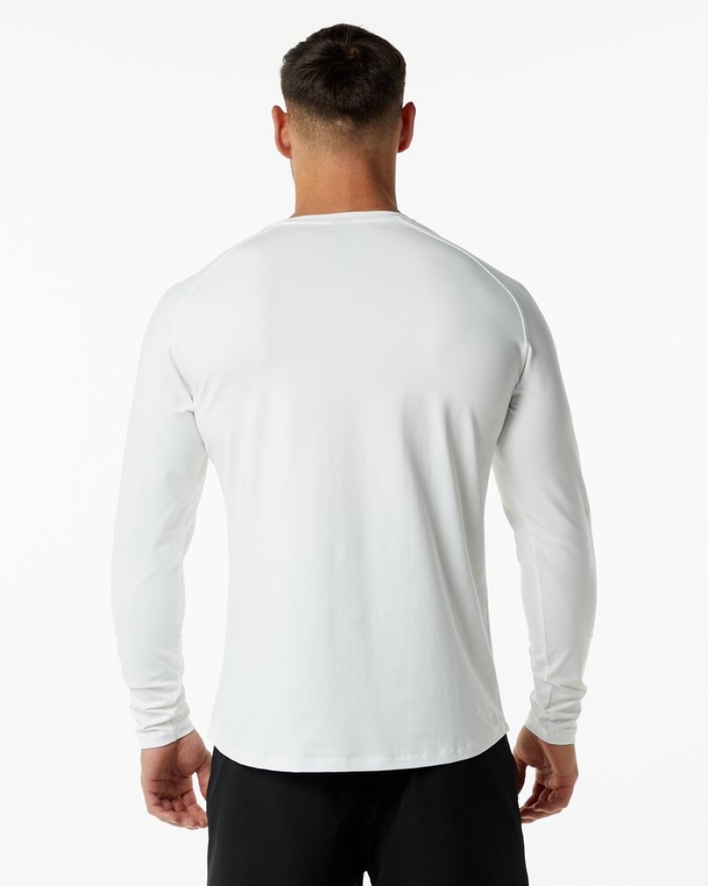 Alphalete Dynasty LS Uomo Camicie Bianche | 34VYCANHR