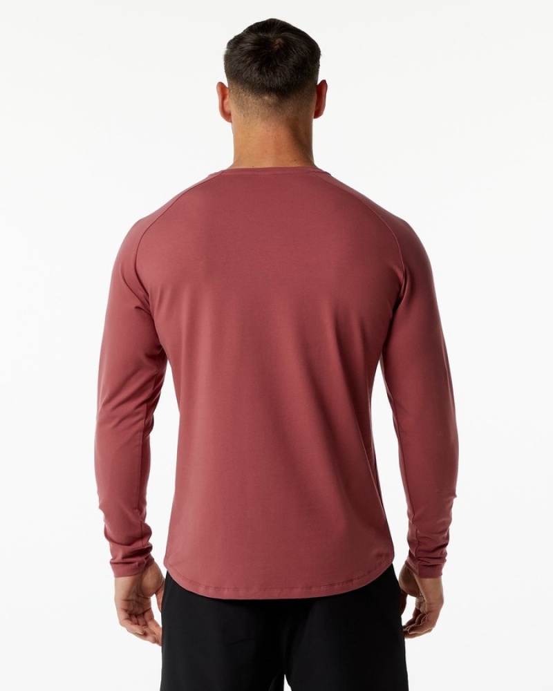 Alphalete Dynasty LS Uomo Camicie Bordeaux | 06IPKZACV