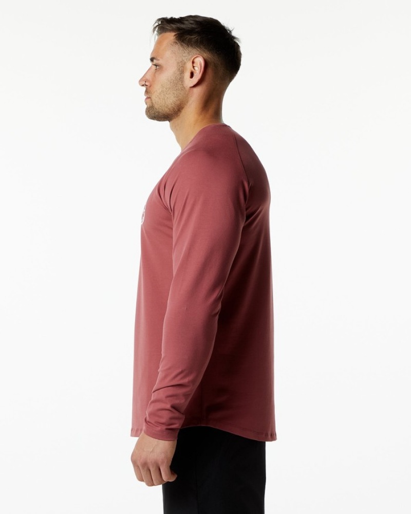 Alphalete Dynasty LS Uomo Camicie Bordeaux | 06IPKZACV