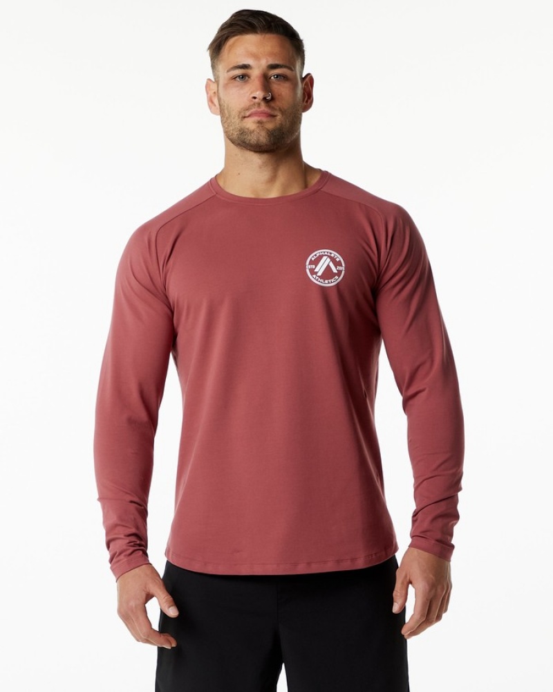 Alphalete Dynasty LS Uomo Camicie Bordeaux | 06IPKZACV