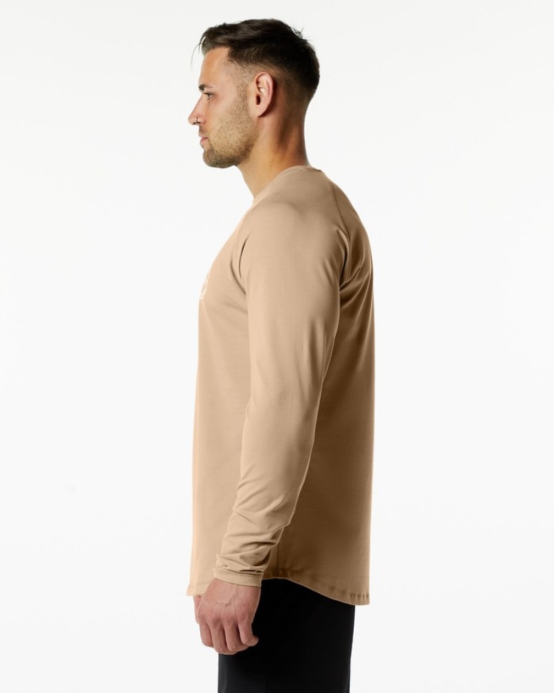 Alphalete Dynasty LS Uomo Camicie Grigie Marroni | 18GQVNDOI