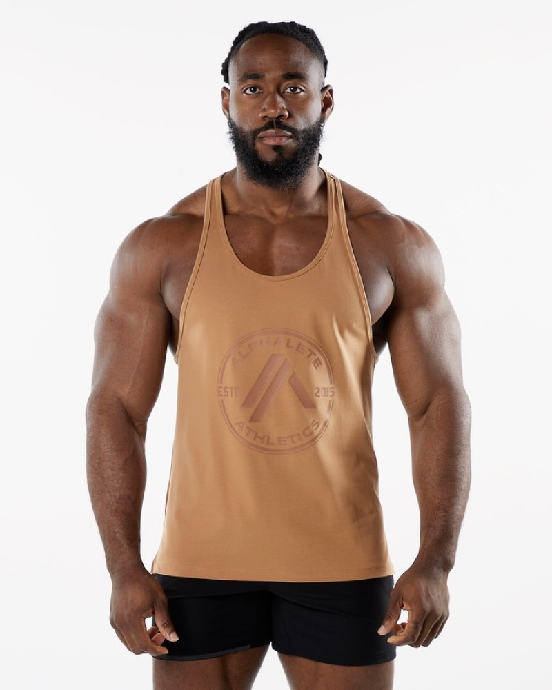 Alphalete Dynasty Stringer Uomo Canotta Rosse | 62MASVDUH