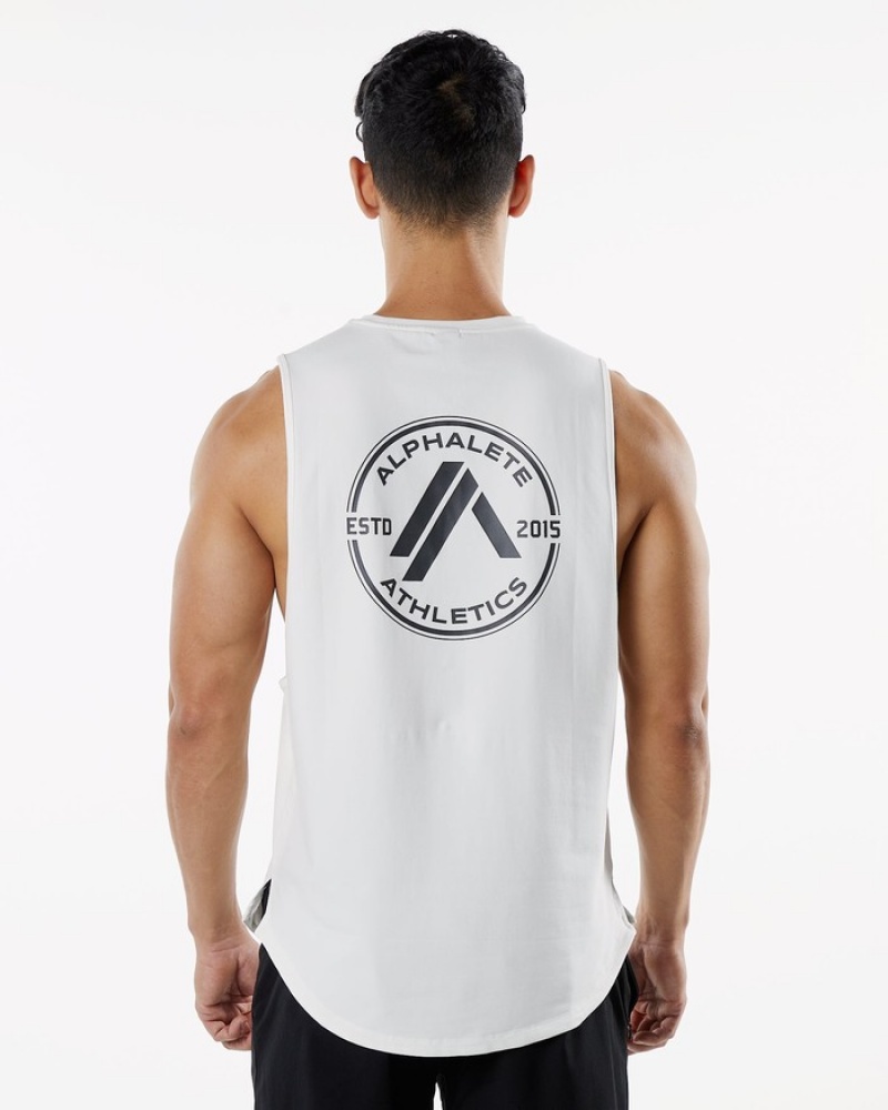 Alphalete Dynasty Uomo Canotta Bianche | 82CLBQYWH