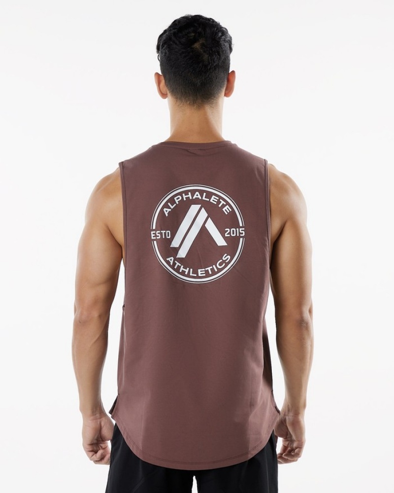 Alphalete Dynasty Uomo Canotta Bordeaux | 93WBVJAPM