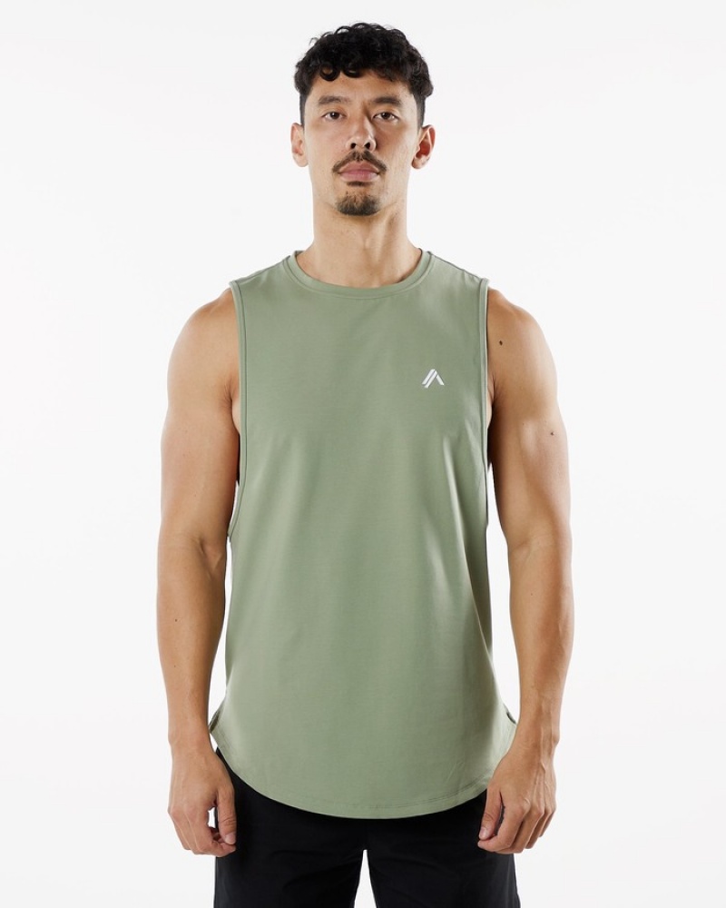 Alphalete Dynasty Uomo Canotta Verde Oliva | 98YPSXTAZ