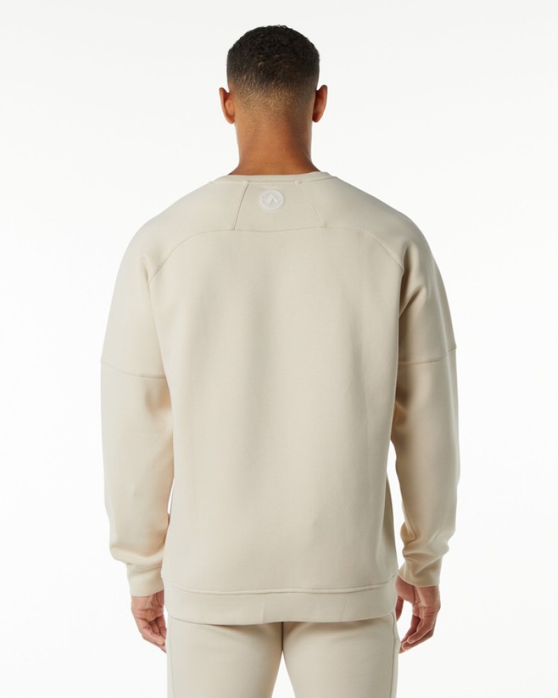 Alphalete ELMTS Crewneck Uomo Felpa Gialle Chiaro | 65GSMKYUC