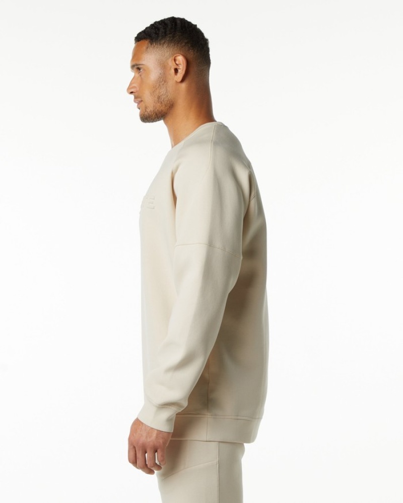 Alphalete ELMTS Crewneck Uomo Felpa Gialle Chiaro | 65GSMKYUC