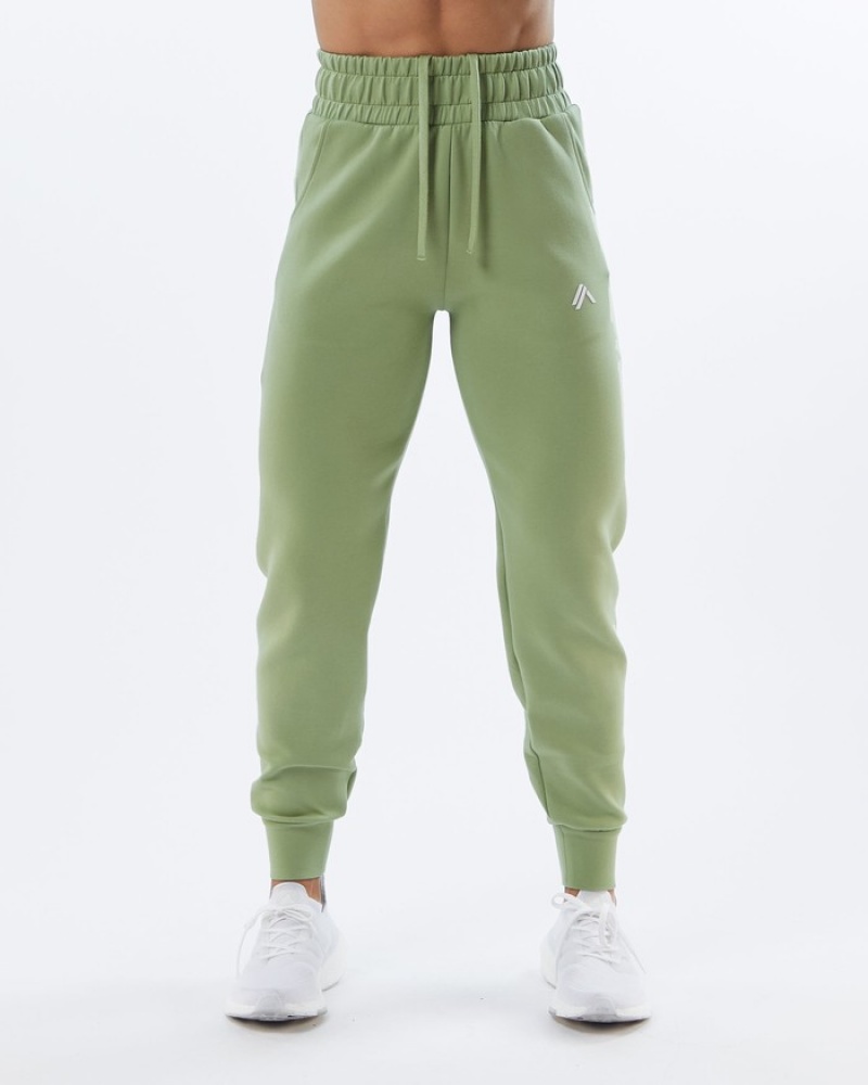 Alphalete ELMTS Cuffed Donna Pantaloni Jogger Verdi Chiaro | 60QLRUNIW