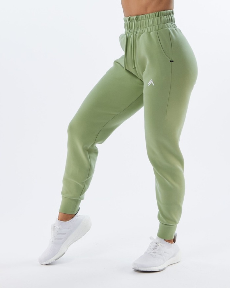 Alphalete ELMTS Cuffed Donna Pantaloni Jogger Verdi Chiaro | 60QLRUNIW