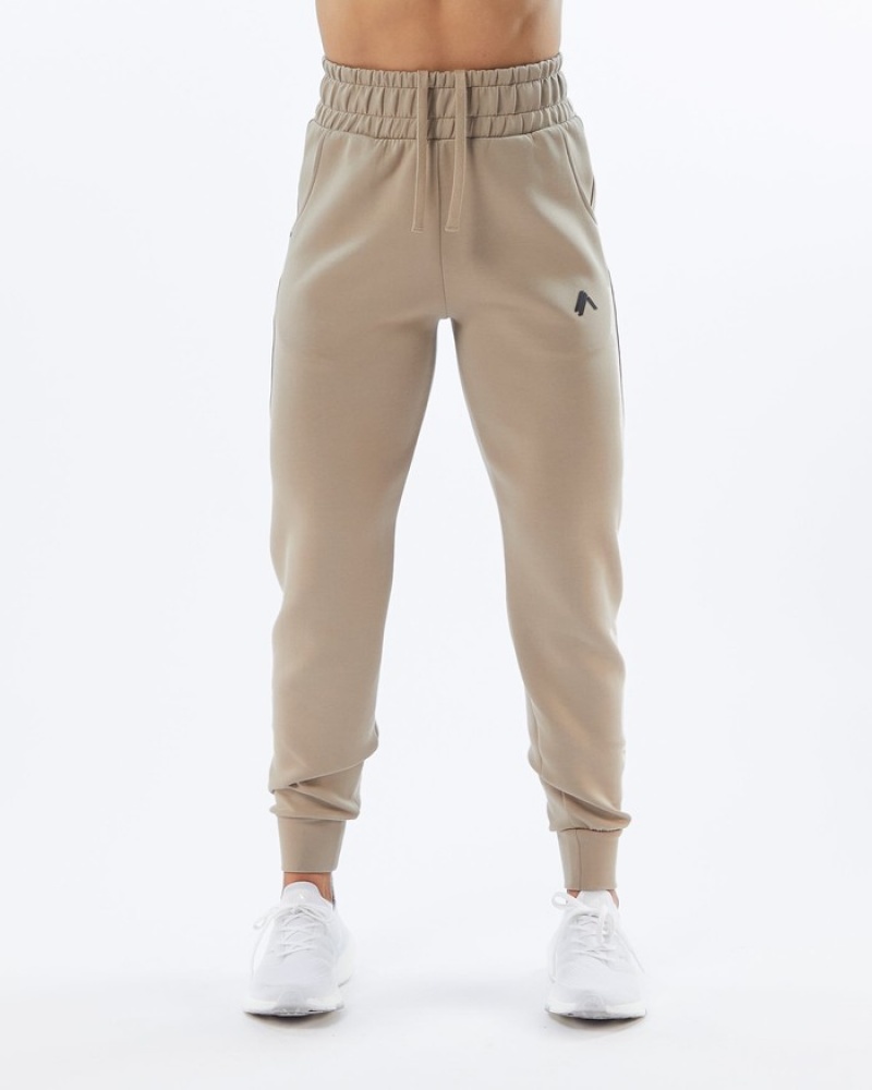 Alphalete ELMTS Cuffed Donna Pantaloni Jogger Marroni | 32NVFSWUO