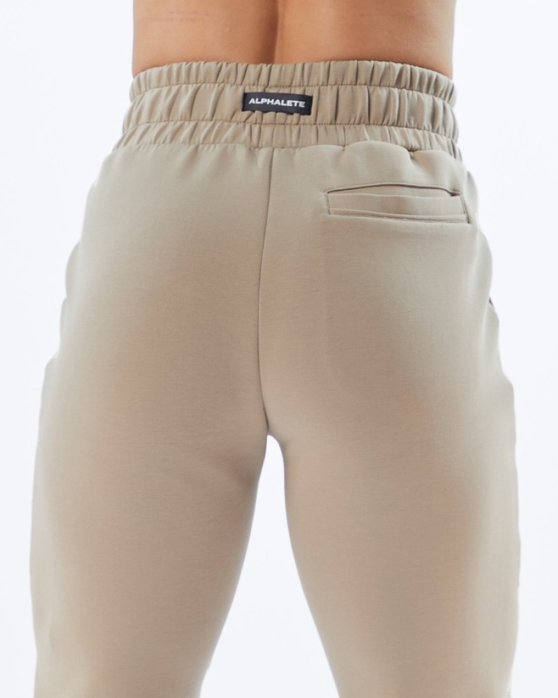 Alphalete ELMTS Cuffed Donna Pantaloni Jogger Marroni | 32NVFSWUO