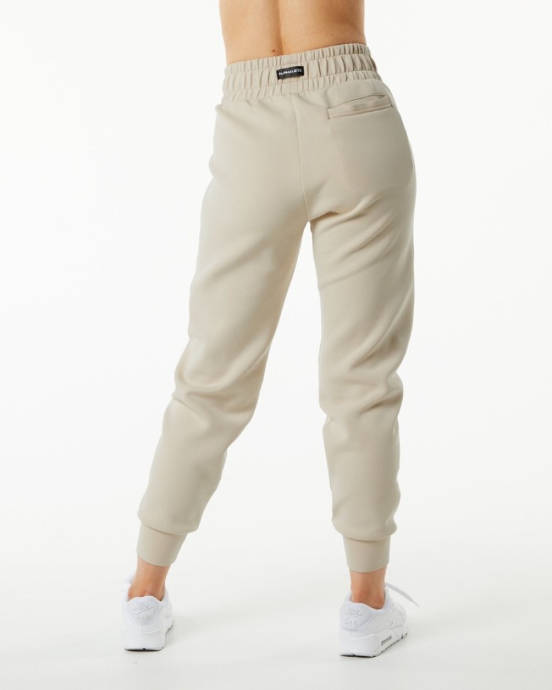 Alphalete ELMTS Cuffed Donna Pantaloni Jogger Gialle Chiaro | 48VKAIQYR