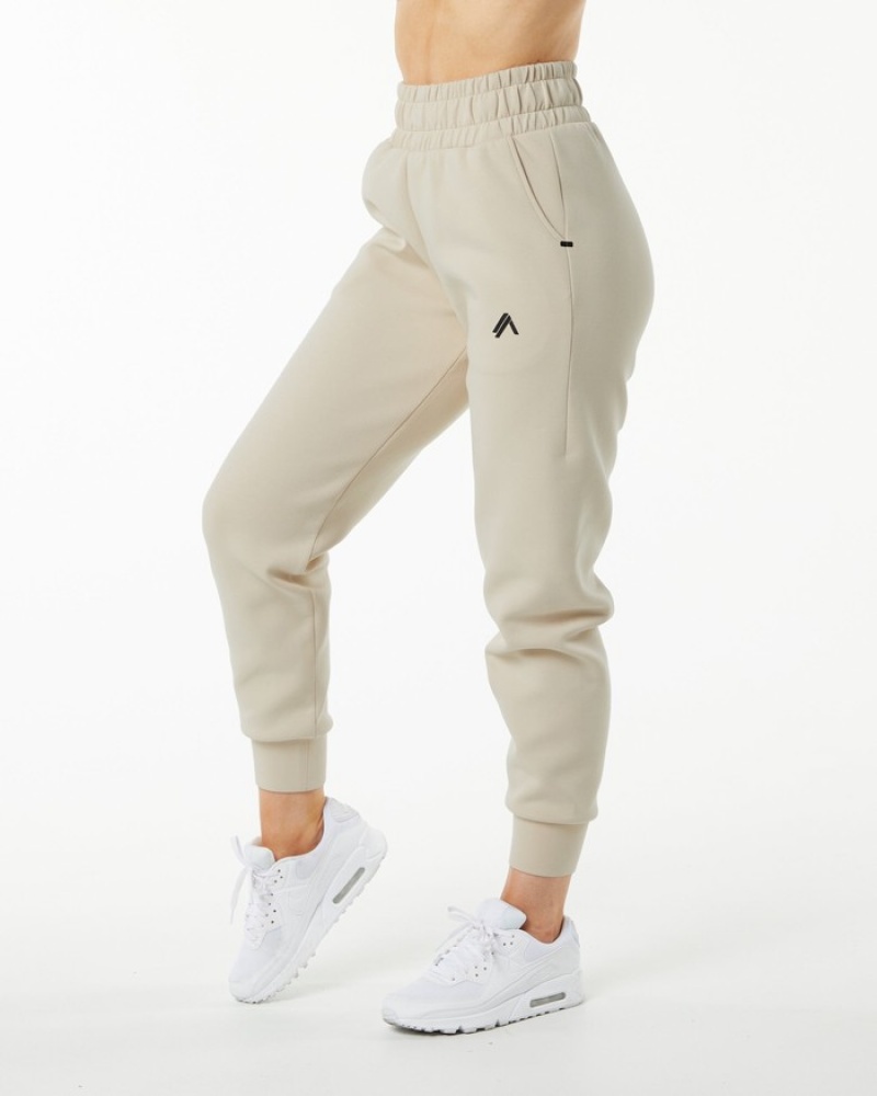 Alphalete ELMTS Cuffed Donna Pantaloni Jogger Gialle Chiaro | 48VKAIQYR