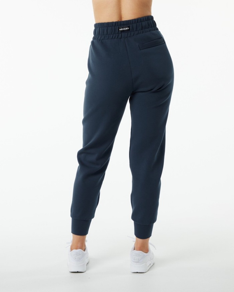 Alphalete ELMTS Cuffed Donna Pantaloni Jogger Blu Marino | 05GQSYFXA
