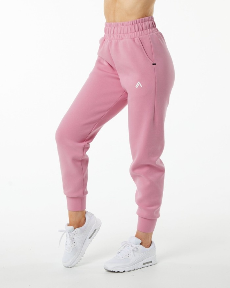 Alphalete ELMTS Cuffed Donna Pantaloni Jogger Rosa | 50ABKVENW