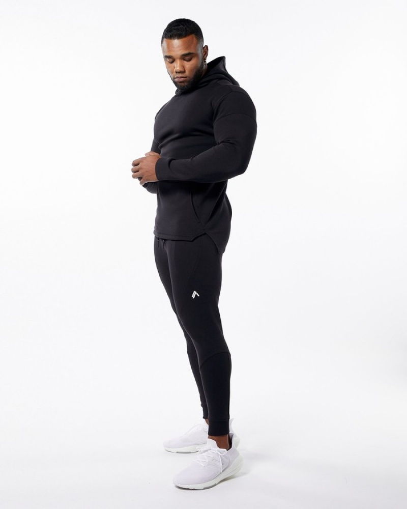 Alphalete ELMTS Cuffed Uomo Pantaloni Jogger Nere | 50RBDGCPA