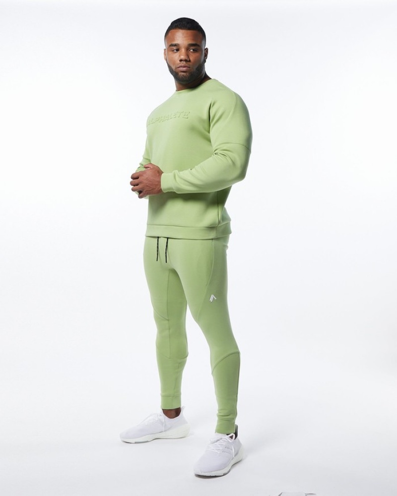 Alphalete ELMTS Cuffed Uomo Pantaloni Jogger Verdi Chiaro | 97GWQXPYS