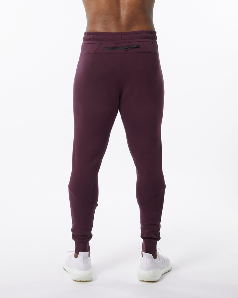 Alphalete ELMTS Cuffed Uomo Pantaloni Jogger Bordeaux | 03CKWJXBE
