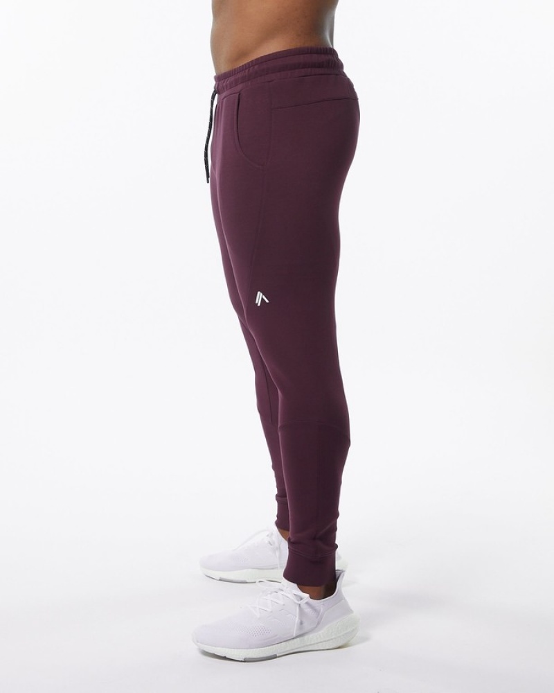 Alphalete ELMTS Cuffed Uomo Pantaloni Jogger Bordeaux | 03CKWJXBE