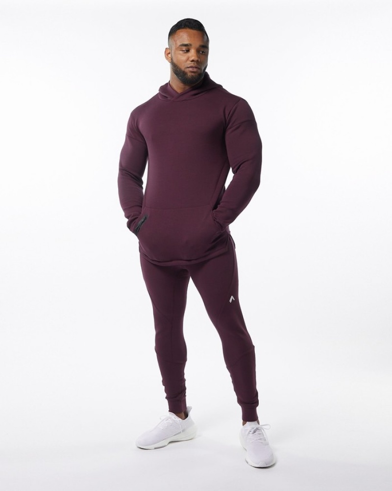 Alphalete ELMTS Cuffed Uomo Pantaloni Jogger Bordeaux | 03CKWJXBE