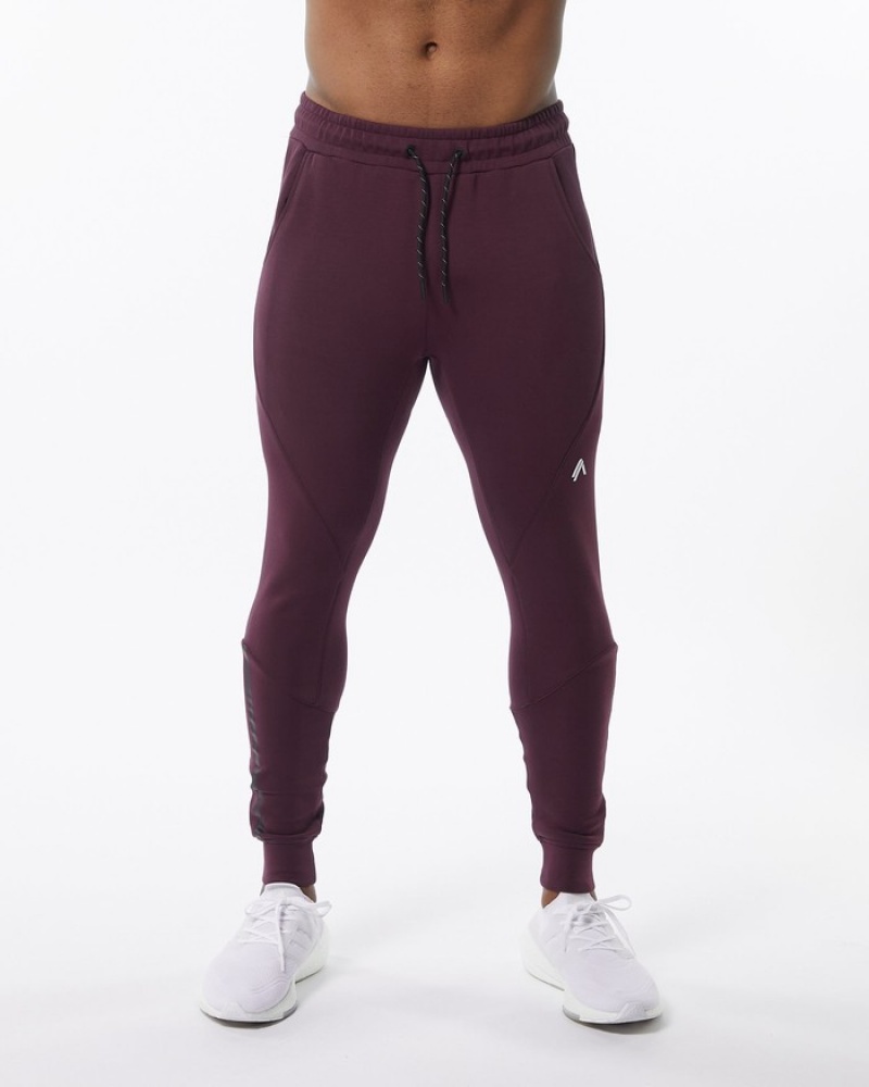 Alphalete ELMTS Cuffed Uomo Pantaloni Jogger Bordeaux | 03CKWJXBE