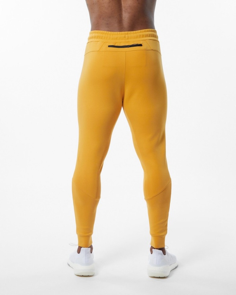 Alphalete ELMTS Cuffed Uomo Pantaloni Jogger Gialle | 12MXEYGOQ