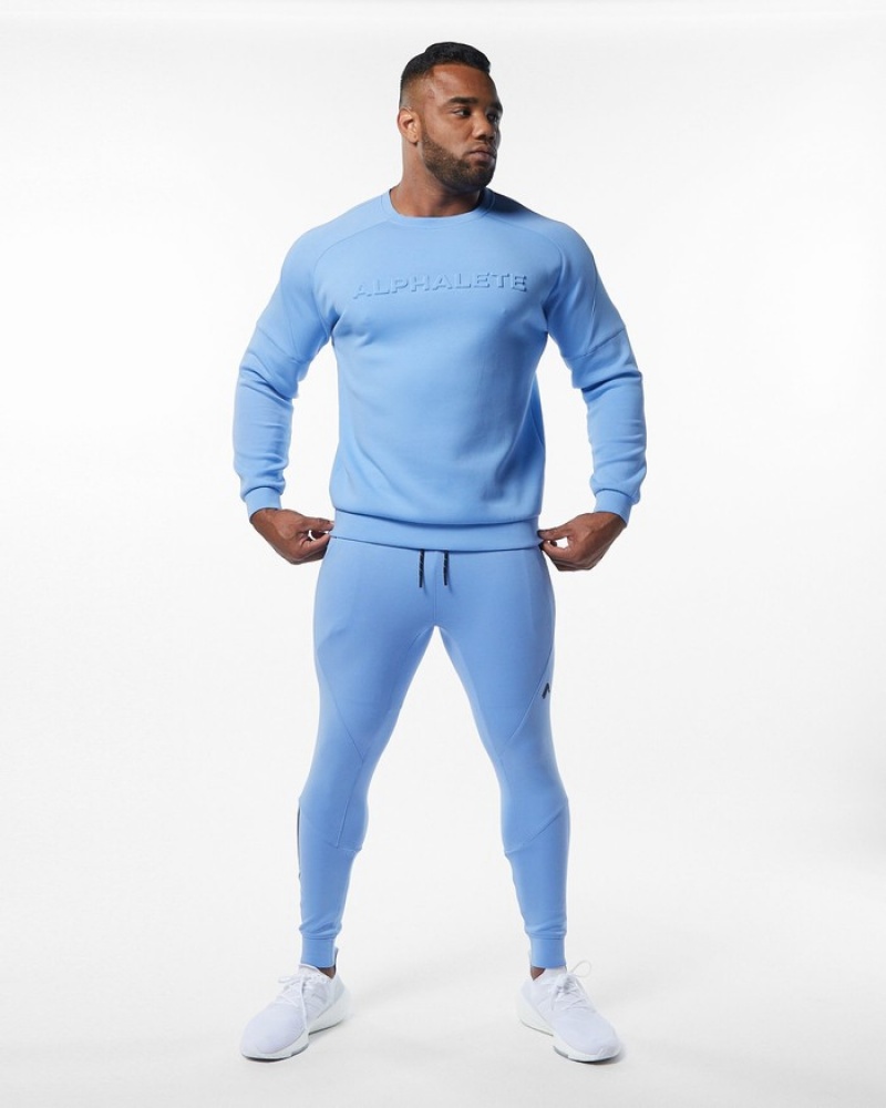 Alphalete ELMTS Cuffed Uomo Pantaloni Jogger Blu Chiaro | 29LMCZVNW