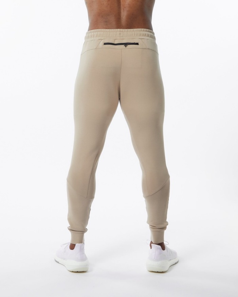 Alphalete ELMTS Cuffed Uomo Pantaloni Jogger Marroni | 86UHMKZNJ