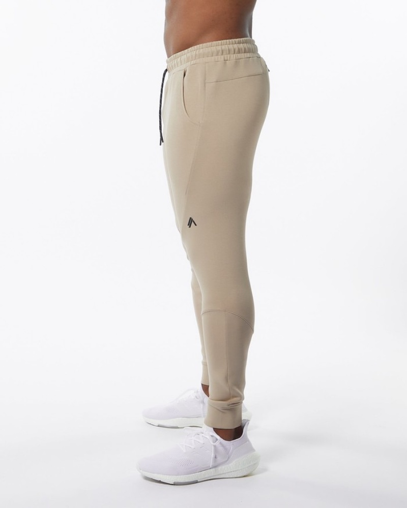 Alphalete ELMTS Cuffed Uomo Pantaloni Jogger Marroni | 86UHMKZNJ