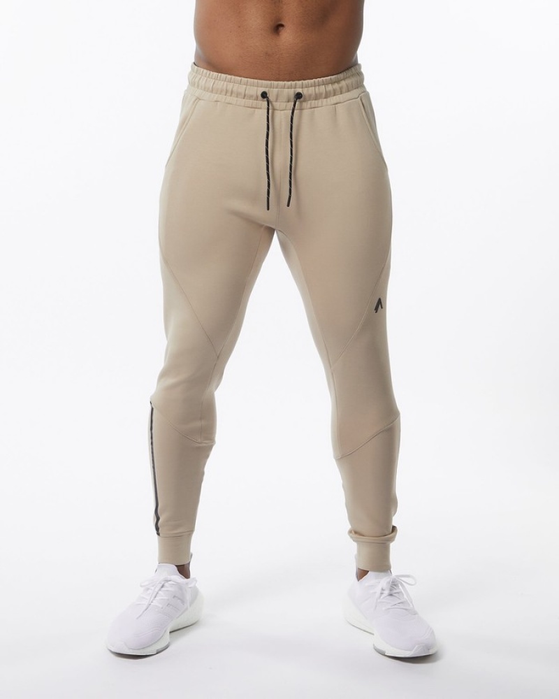 Alphalete ELMTS Cuffed Uomo Pantaloni Jogger Marroni | 86UHMKZNJ