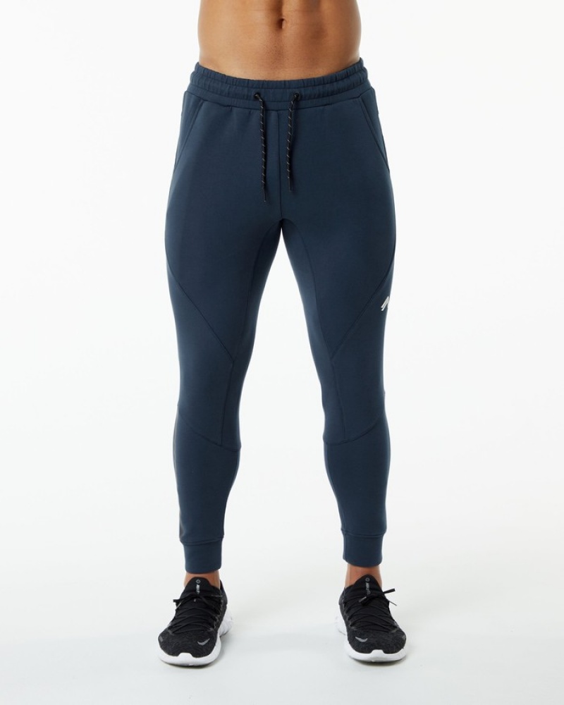 Alphalete ELMTS Cuffed Uomo Pantaloni Jogger Blu Marino | 93VWOKDJS