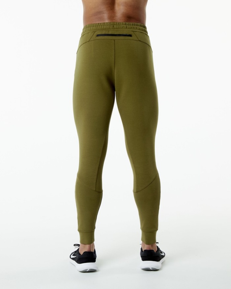 Alphalete ELMTS Cuffed Uomo Pantaloni Jogger Verdi | 27SRXQFJB