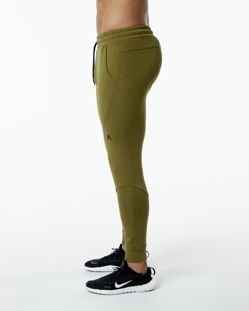 Alphalete ELMTS Cuffed Uomo Pantaloni Jogger Verdi | 27SRXQFJB