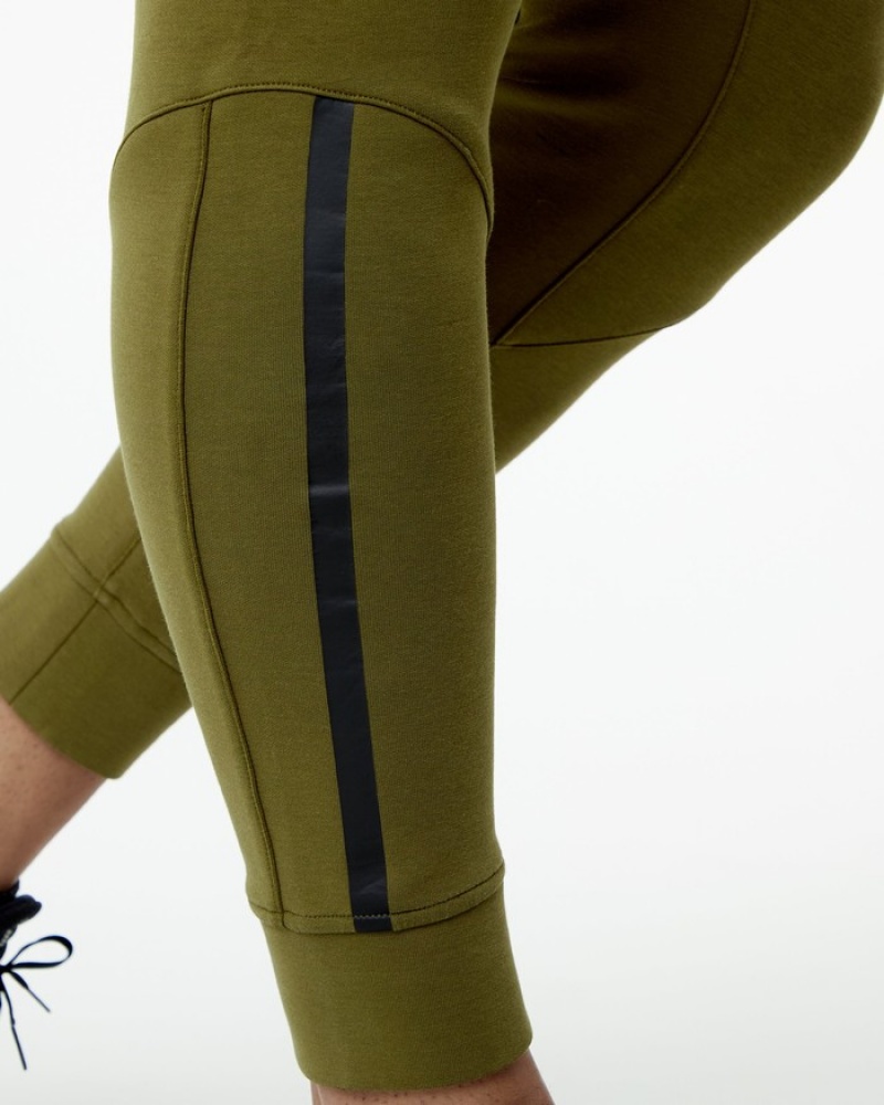 Alphalete ELMTS Cuffed Uomo Pantaloni Jogger Verdi | 27SRXQFJB