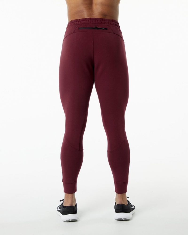 Alphalete ELMTS Cuffed Uomo Pantaloni Jogger Bordeaux | 06LZNYERX