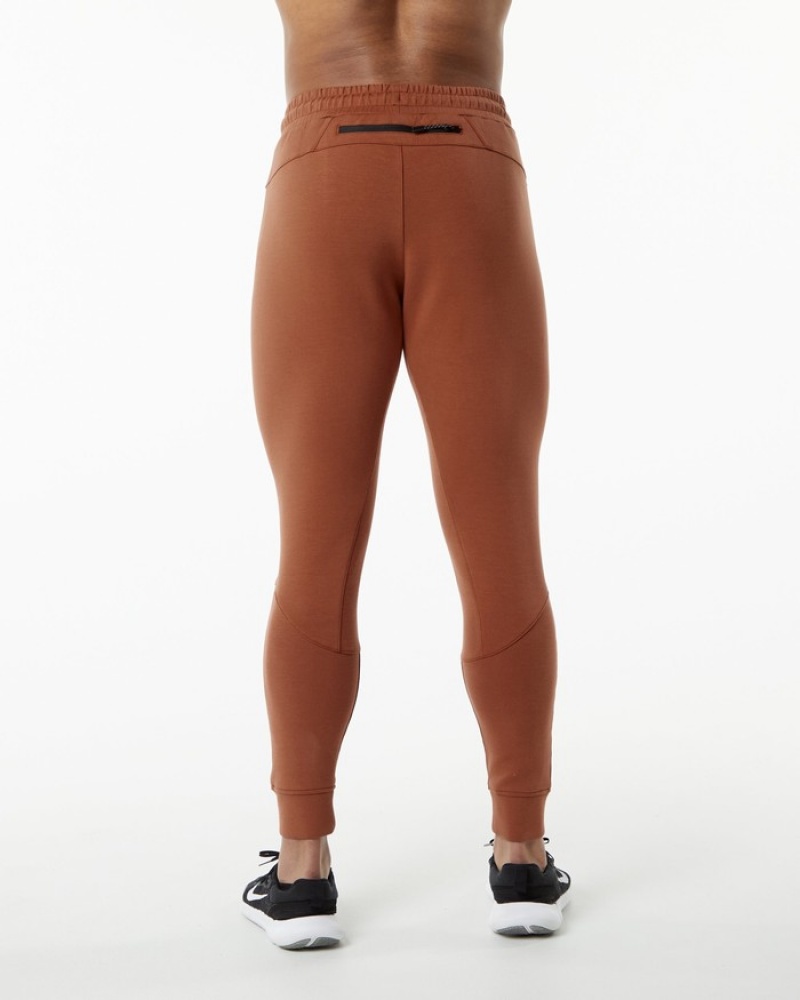 Alphalete ELMTS Cuffed Uomo Pantaloni Jogger Rosse Scuro | 09EGJOLVD