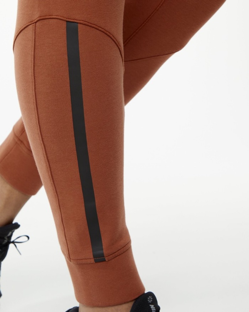 Alphalete ELMTS Cuffed Uomo Pantaloni Jogger Rosse Scuro | 09EGJOLVD