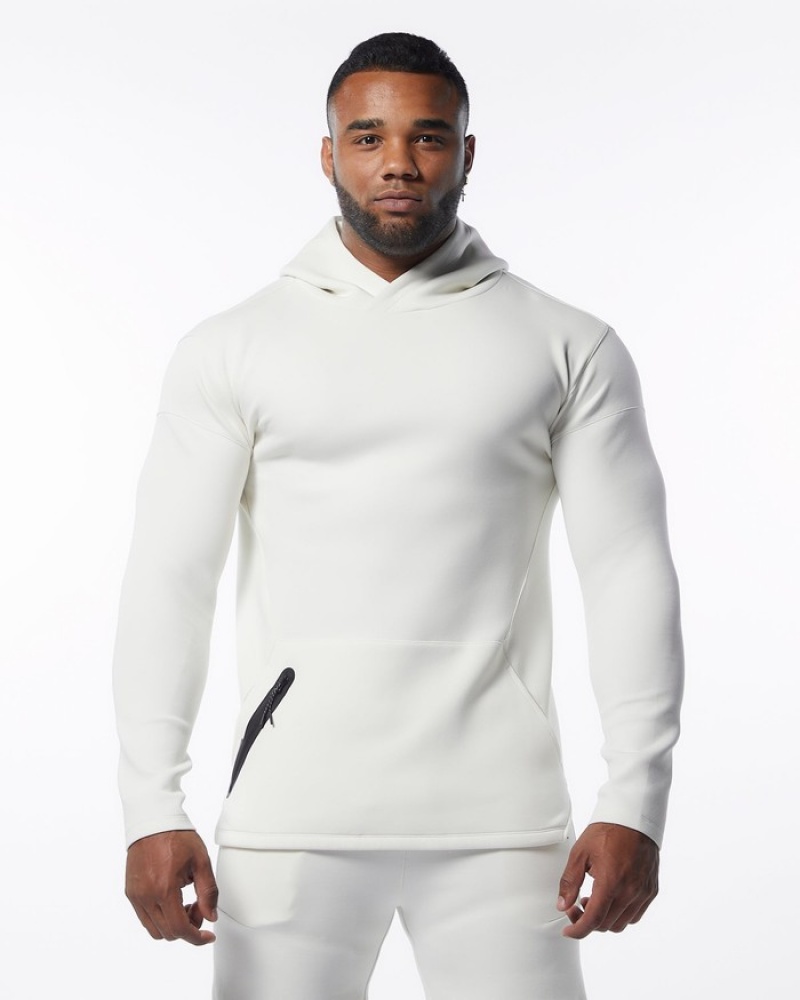 Alphalete ELMTS Fitted Uomo Felpa Con Cappuccio Crema | 72TFZADRQ